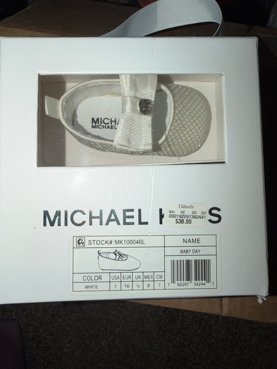 Michael Kors Other - Michael Kors White Baby Mary Jane with Bow